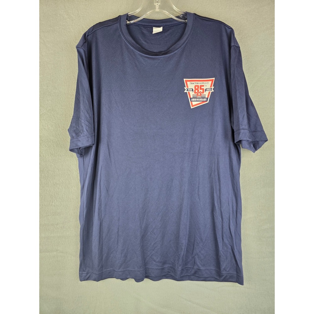 Tractor Supply 85th Anniversary T-Shirt Men's Large Navy Blue Graphic Tee
